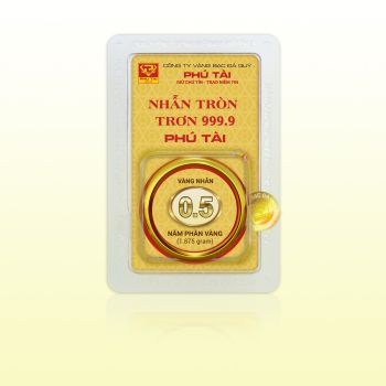 Nhẫn tròn ép vỉ vàng 999.9 (mã NNT 12111)